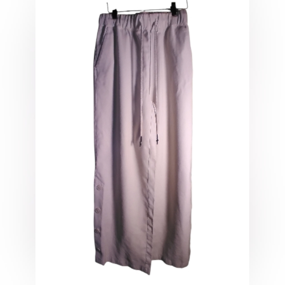 Who What Wear Cream Pull On Drawstring Baggy Lounging Pants XS Wide Leg Flowy
